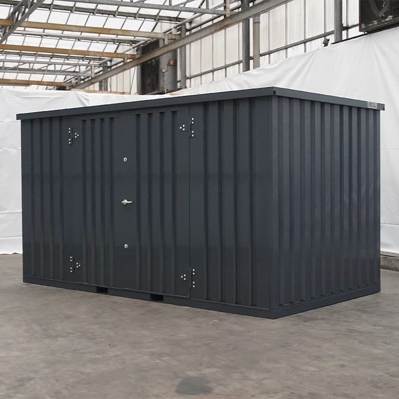 Lagercontainer 3×2 m – Doppeltür lange Seite – Anthrazit RAL 7016