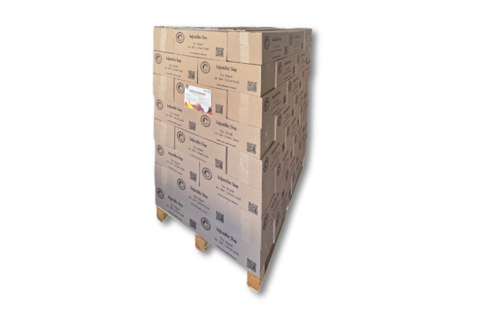Palette Kaminholz reine Buche im Karton (25 cm oder 33 cm Länge) - 33cm