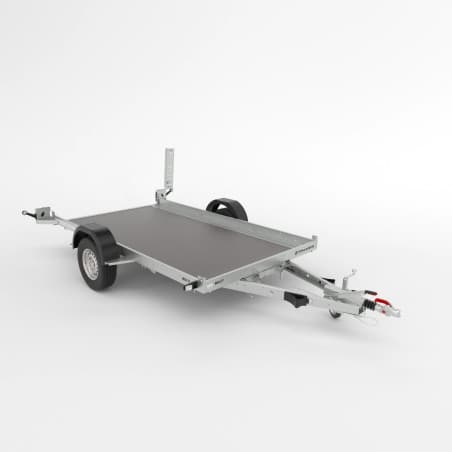 Remolque Temared MULTITRANSPORTER 3318 C 1,5 T con sistema basculante para transporte de motocicletas y quads