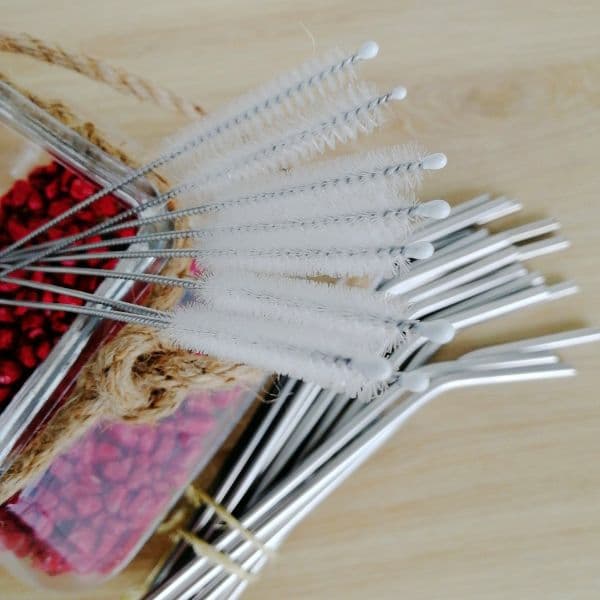 Goupillon pour paille réutilisable et écologique  - Pailleinox