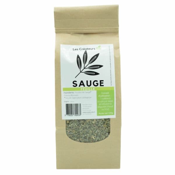 Feuilles de Sauge (Made in France) - 100% Naturelle - 100g - Les Créateurs Bio