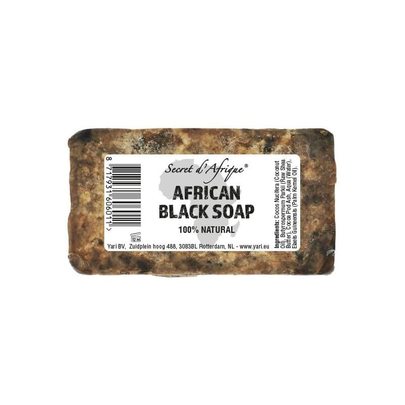 Savon Noir Africain du Ghana (African Black Soap) - 100% Naturel - 250g - Secret d'Afrique