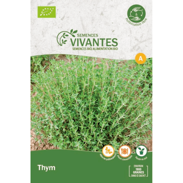 Graines de Thym Bio - Sachet de 1900 graines à planter - Semences Vivantes