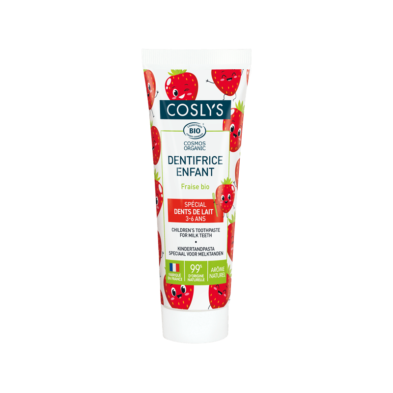 Dentifrice enfant à la Fraise Bio - 50ml - Coslys