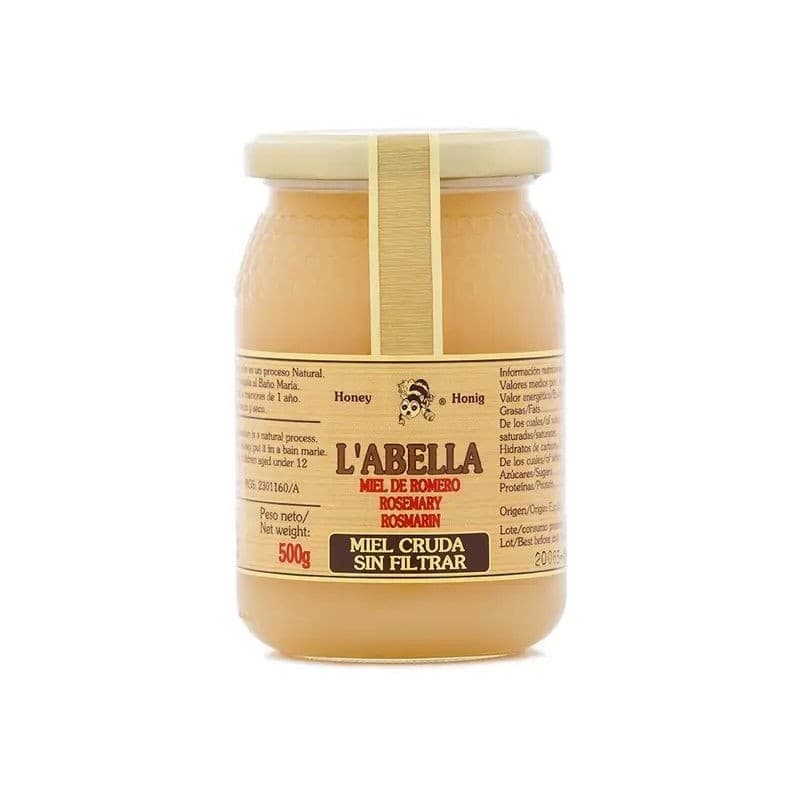 Miel de Romarin cru (Raw Rosemary Honey) - 500g & 1kg - L'ABELLA MEL 500g