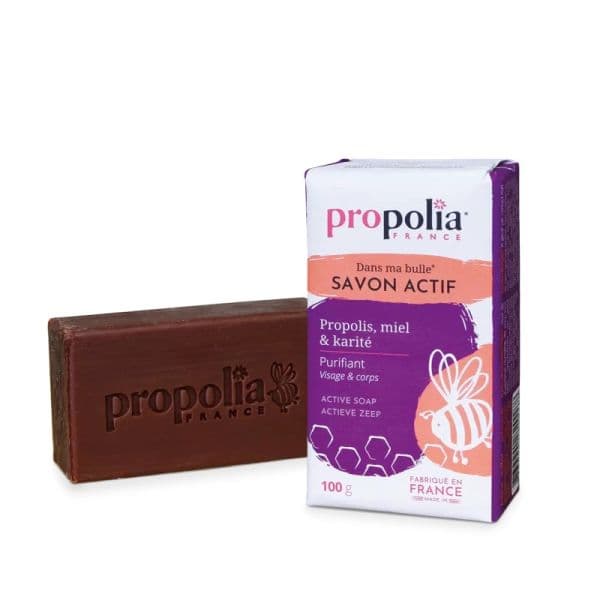 Savon Actif Bio Propolis au Miel & Karité - 100 g - Propolia