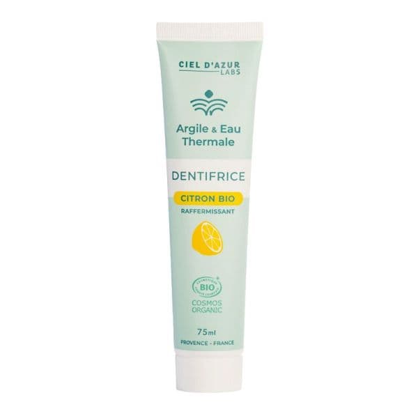 Dentifrice Argile, Eau Thermale et Citron Bio - 75 ml - Argile & Eau Thermale