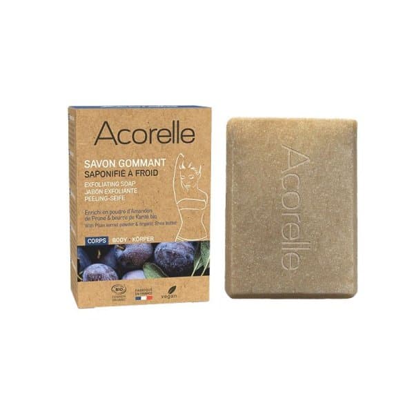 Savon Solide Gommant Bio – Éclat & Peau Douce – 100 g – Acorelle