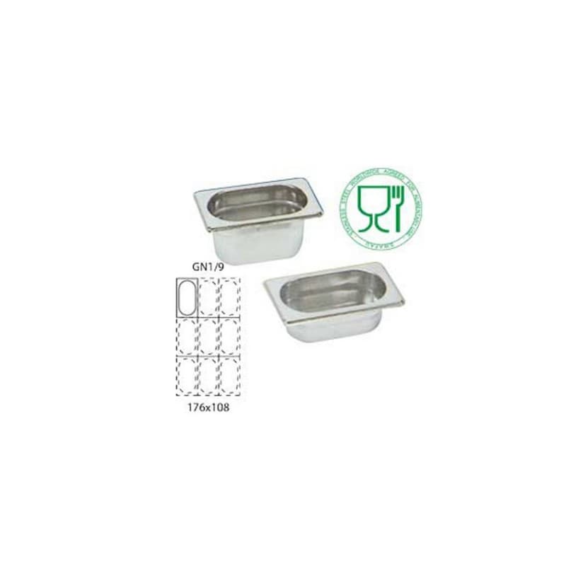 Bac Gastronorme Inox GN 1/9 Prof. 100 mm COMBISTEEL