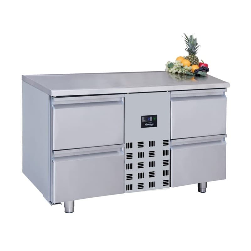 TABLE RÉFRIGÉRÉE 4 TIROIRS MONOBLOCK COMBISTEEL