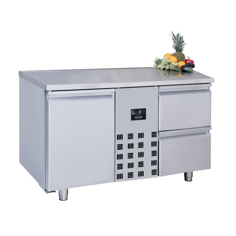 TABLE RÉFRIGÉRÉE 1 PORTE ET 2 TIROIRS COMBISTEEL