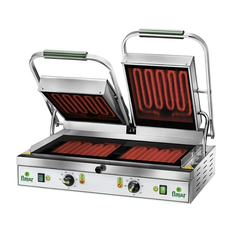 Appareil panini double Lisse/Lisse 550x300mm FIMAR