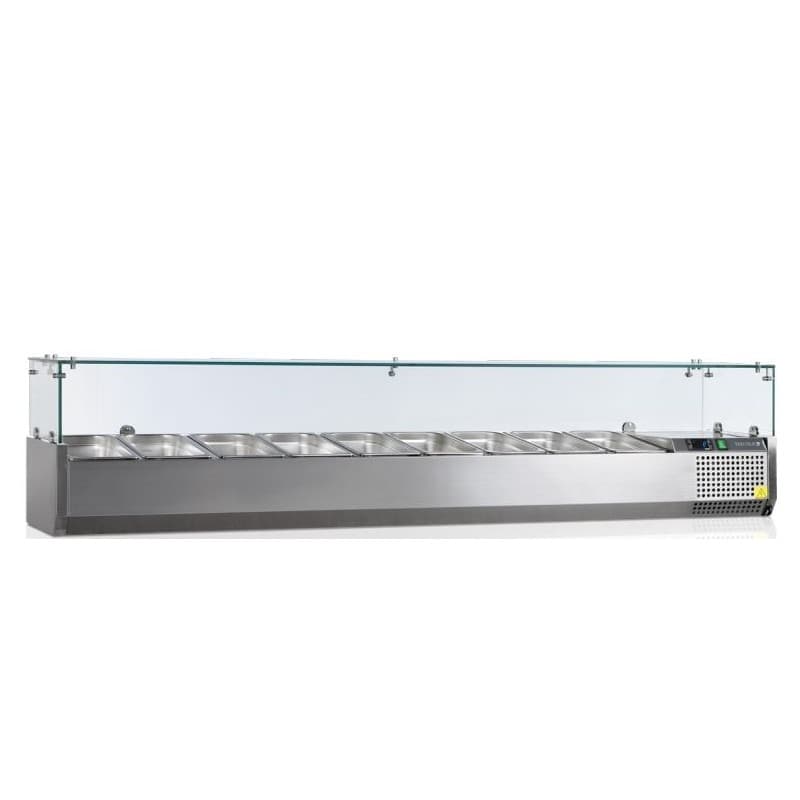 Vitrine réfrigérée GN1/4 - 2000mm TEFCOLD