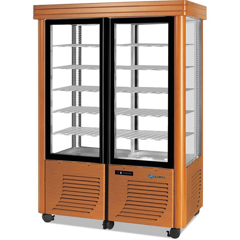Vitrine 4 faces Positive 8 Plateaux fixes SCAIOLA