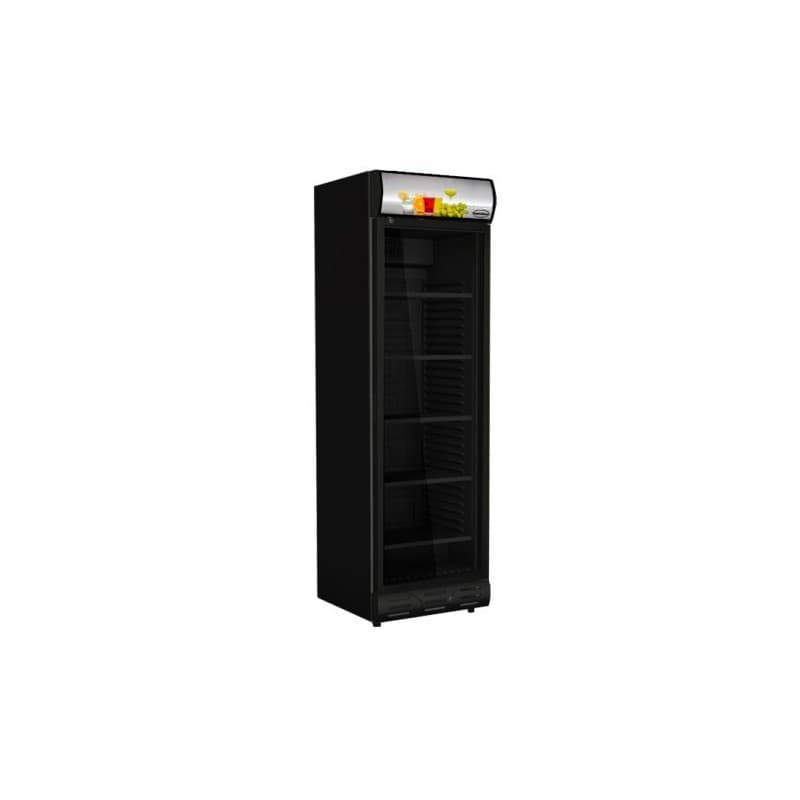 Réfrigérateur 1 porte en verre 382L noir COMBISTEEL