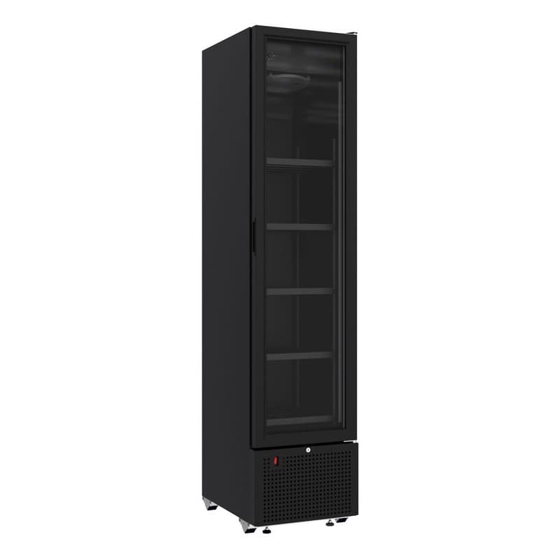 RÉFRIGÉRATEUR 1 PORTE EN VERRE NOIR 348L COMBISTEEL