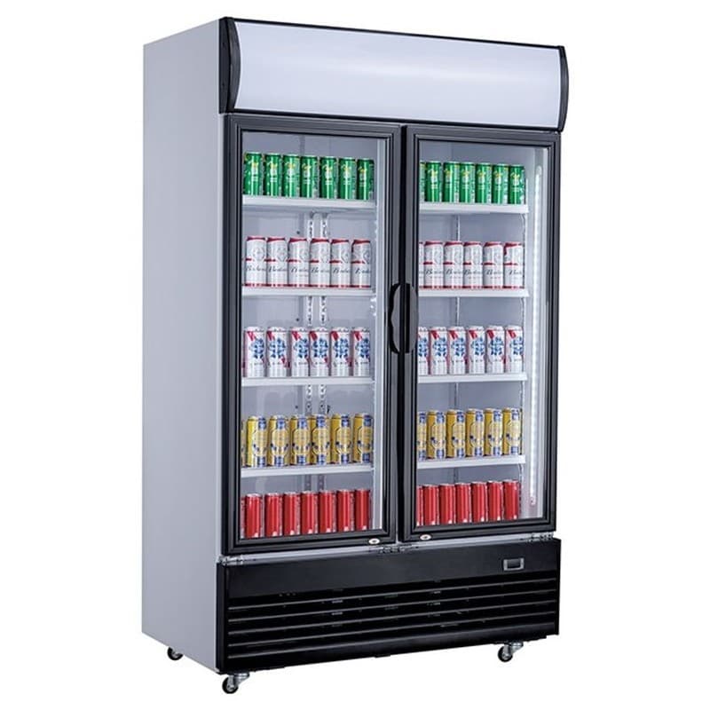 RÉFRIGÉRATEUR 2 PORTES EN VERRE 1000L COMBISTEEL