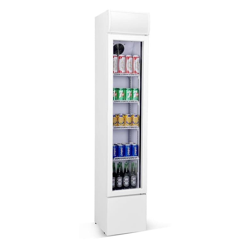 RÉFRIGÉRATEUR PORTE EN VERRE ÉTROIT COMBISTEEL