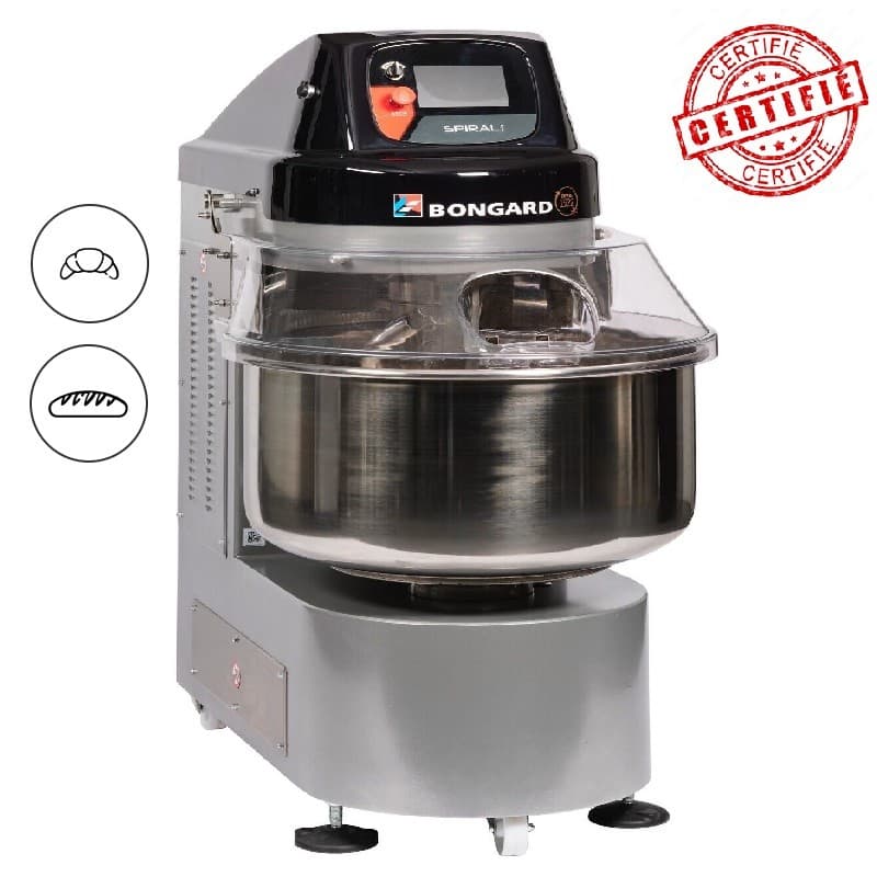 Petrin a spirale à cuve fixe 80 Kg de Farine BONGARD