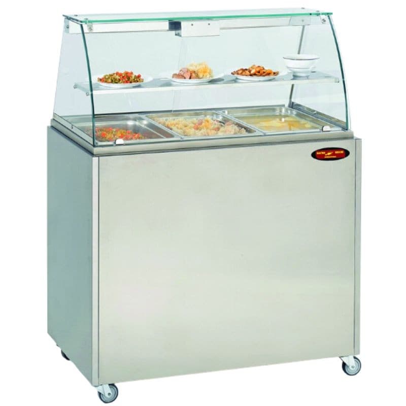 Vitrine bain-marie sur meuble 3 GN1/1