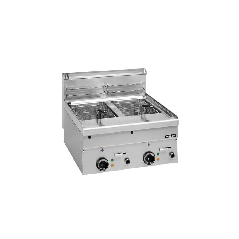 Friteuse electrique avec robinet de vidange 2x10L MBM