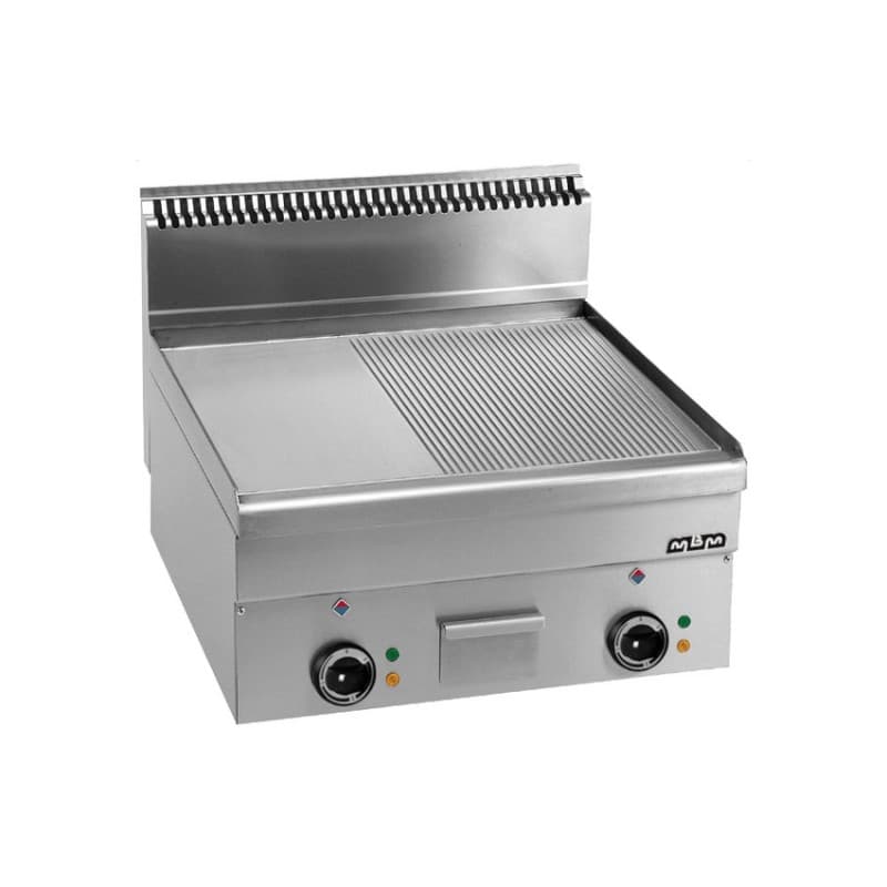 Plaque à snacker double lisse/rainurée électrique MBM