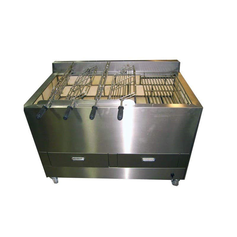 Barbecue portugais 4 grilles rotatives / 1 fixe