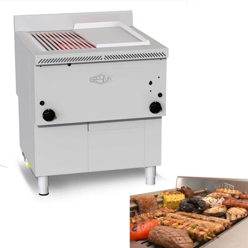 Grill steakhouse à radiant grille+plaque GRESILVA