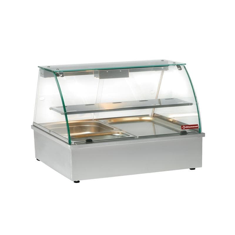 Vitrine chauffante bain-marie 2x GN 1/1 DIAMOND