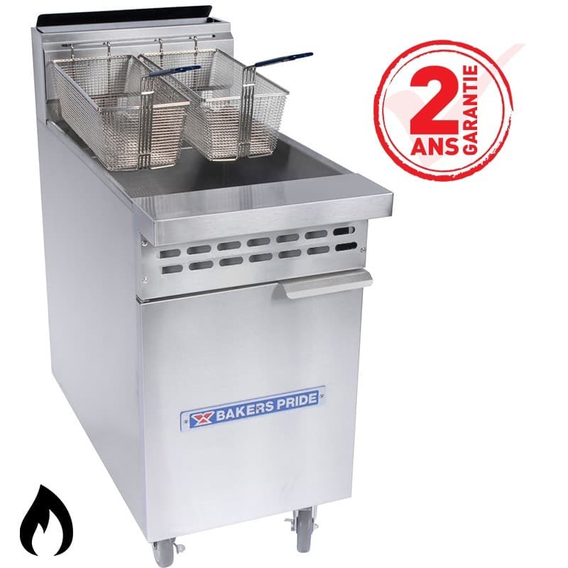 Friteuse haut rendement Gaz 2 Bruleurs 22-27 Litres