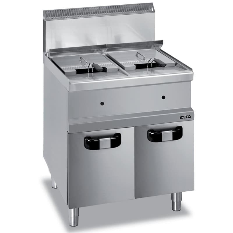 Friteuse gaz sur coffre 2 cuves 2 x 14 L MBM