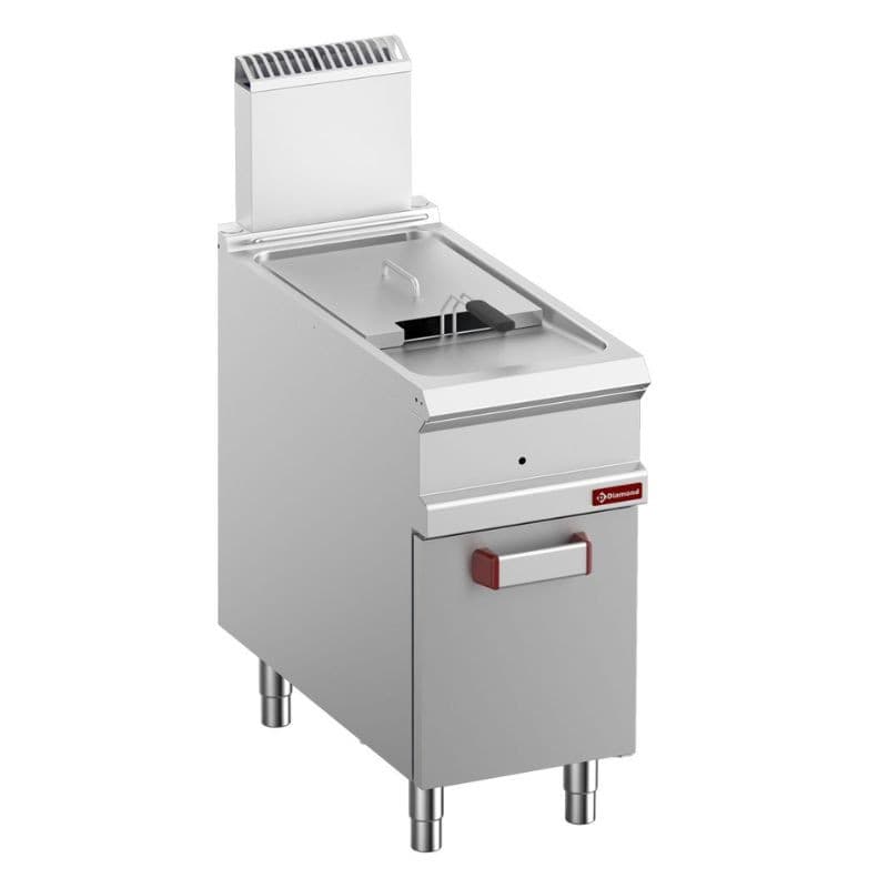 Friteuse gaz 1 cuve 18 L. sur meuble fermé DIAMOND