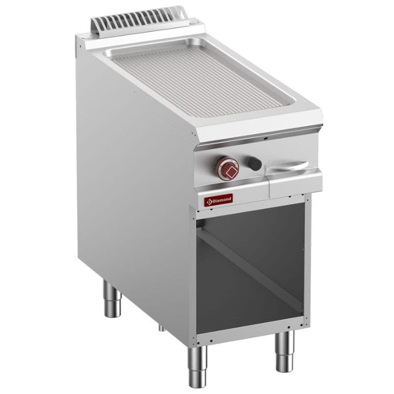 Plaque de cuisson rainurée gaz module 1/2 DIAMOND