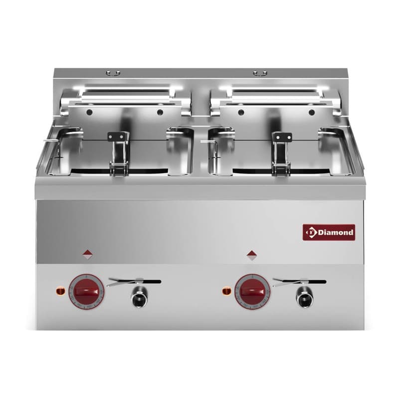 Friteuse électrique, 2 cuves 10 litres DIAMOND