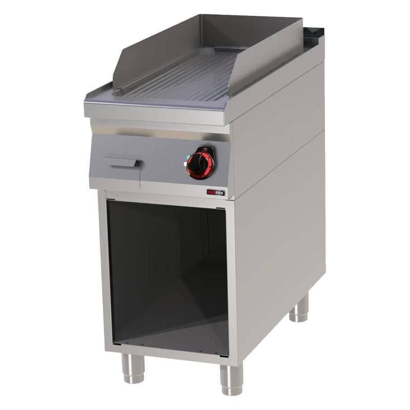 Plaque à snacker rainurée élèc sur baie libre REDFOX