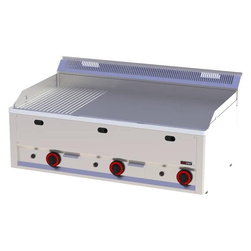 Plaque cuisson 2/3 lisse 1/3 rainurée REDFOX