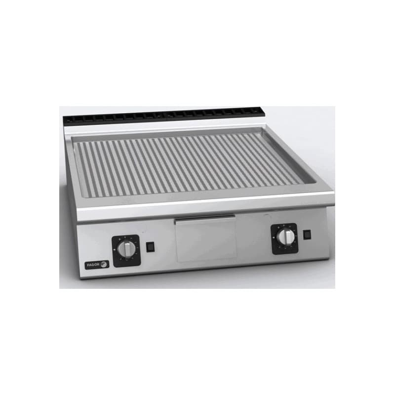 Plaque gaz rainuree/Surface chromee Fagor