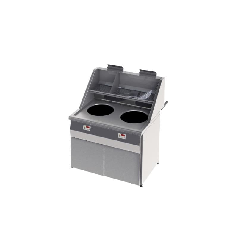 Friteuse gaz 2 cuves rondes 2x15L SOFINOR