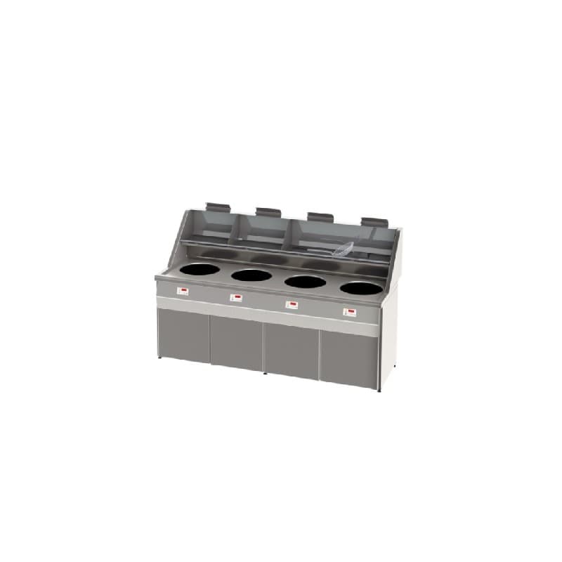 Friteuse gaz 4 cuves rondes 4x15L SOFINOR