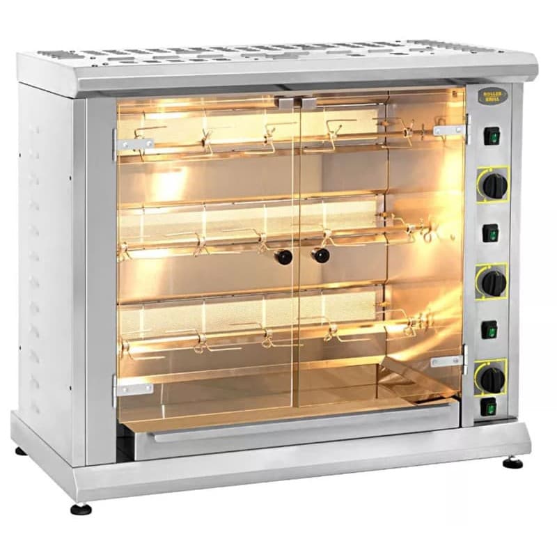 Rôtissoire professionnelle gaz - 3 broches ROLLER GRILL