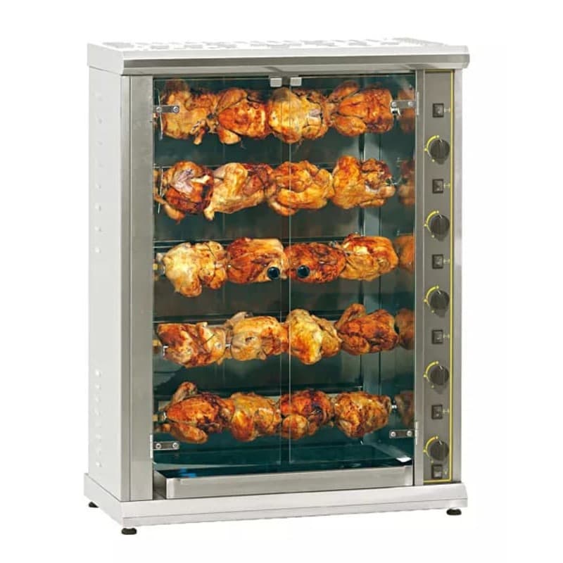 Rôtissoire professionnelle gaz - 5 broches ROLLER GRILL