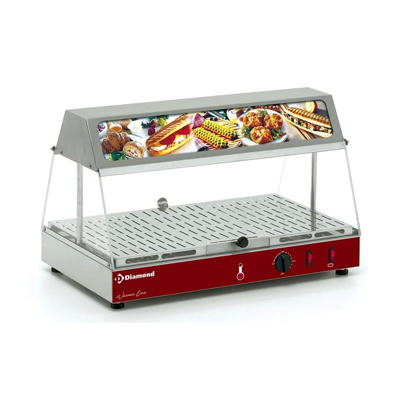 Vitrine chauffante avec bloc lumineux DIAMOND