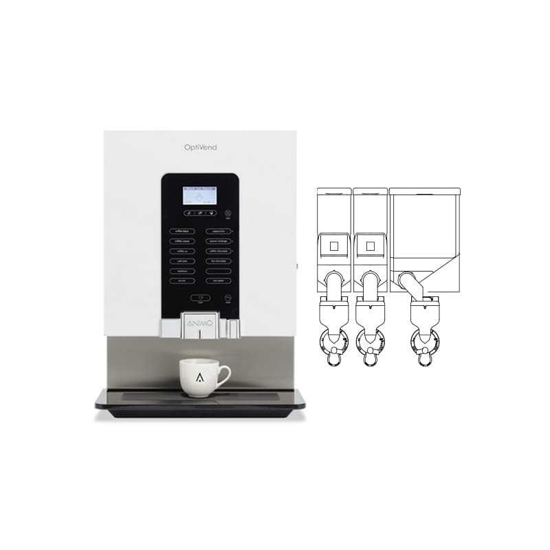 Distributeur café 3 bacs 9.7 L OPTIVEND ANIMO ANIMO