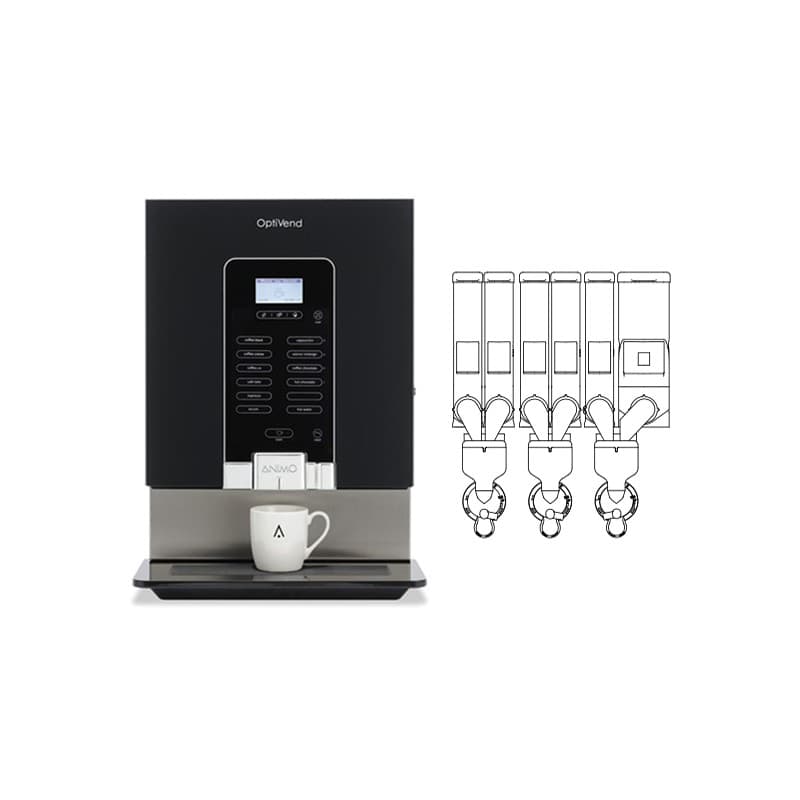 Distributeur café 6 bacs 8.3 L OPTIVEND ANIMO ANIMO