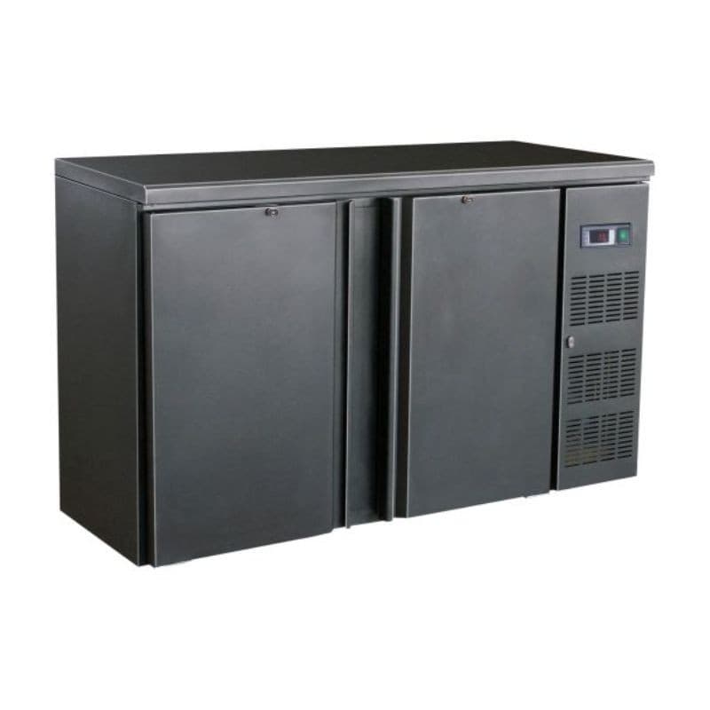 ARRIÈRE BAR RÉFRIGÉRÉE NOIR 2 PORTES COMBISTEEL