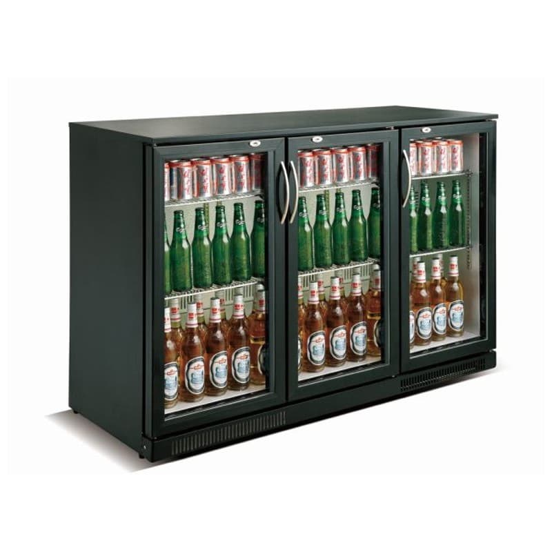 ARRIÈRE BAR RÉFRIGÉRÉE NOIR 3 PORTES COMBISTEEL