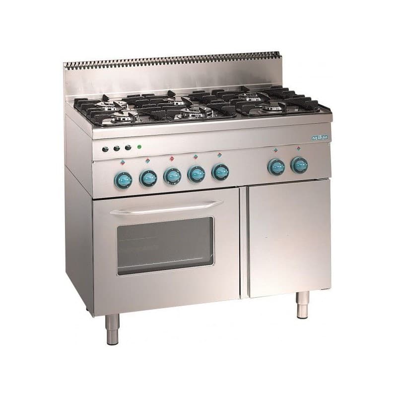 Fourneau gaz 6 feux avec four et grill MBM