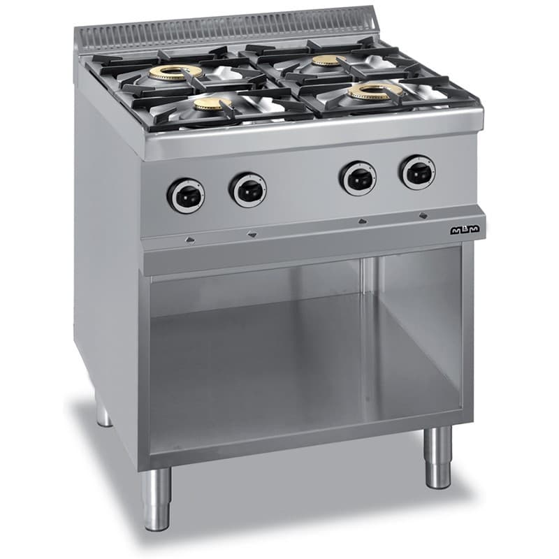 Fourneau gaz 4 Feux vifs Monobloc sur baie libre MBM