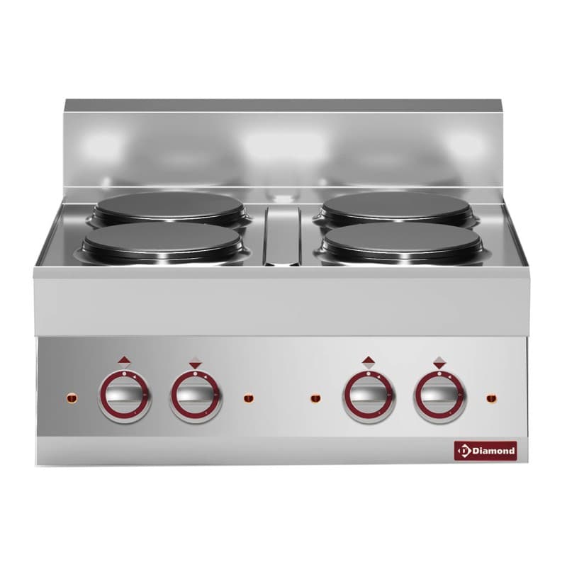 Cuisinière électrique 4 plaques -top- "Alpha 650" DIAMOND
