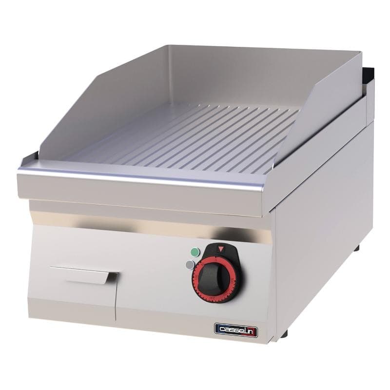 Plaque à snacker Chrome Rainurée 40 CASSELIN